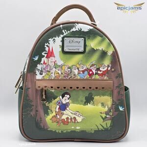 Loungefly Disney Snow White & the Seven Dwarfs Forest Mini Backpack New